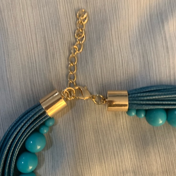 Fashion Jewelry Teal Multi- Layer Choker - Picture 3 of 6